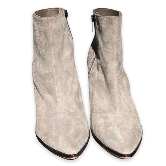 Steve Madden Marissa Point Toe Grey Suede Booties 9.5 - Picture 2 of 9